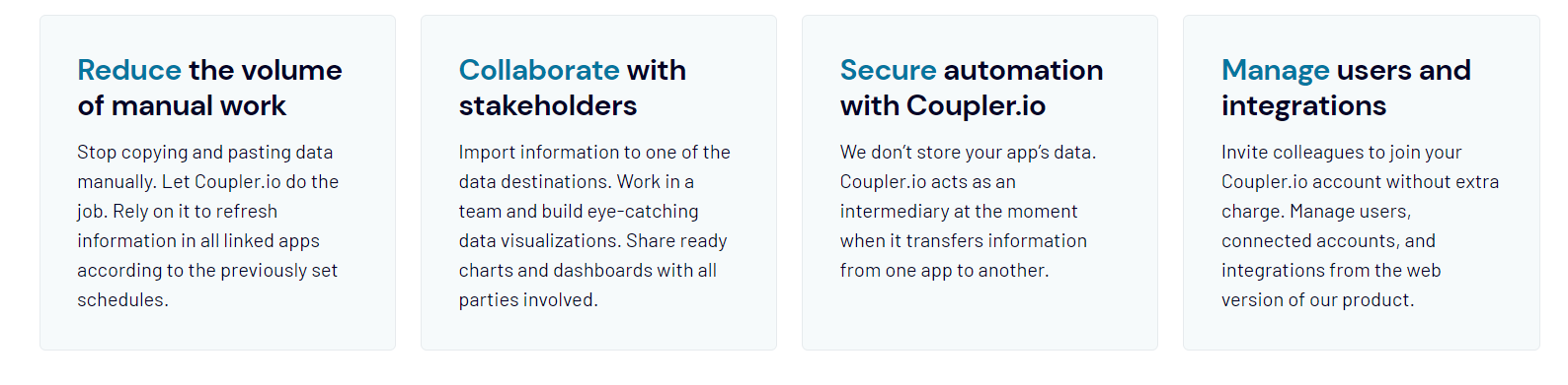 Coupler.io value proposition