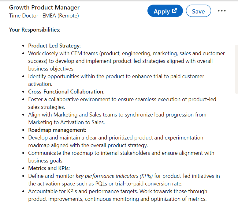Blog image: Time Doctor Growth Product Manager Job Description