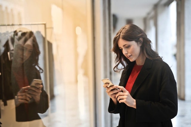 Woman on mobile phone